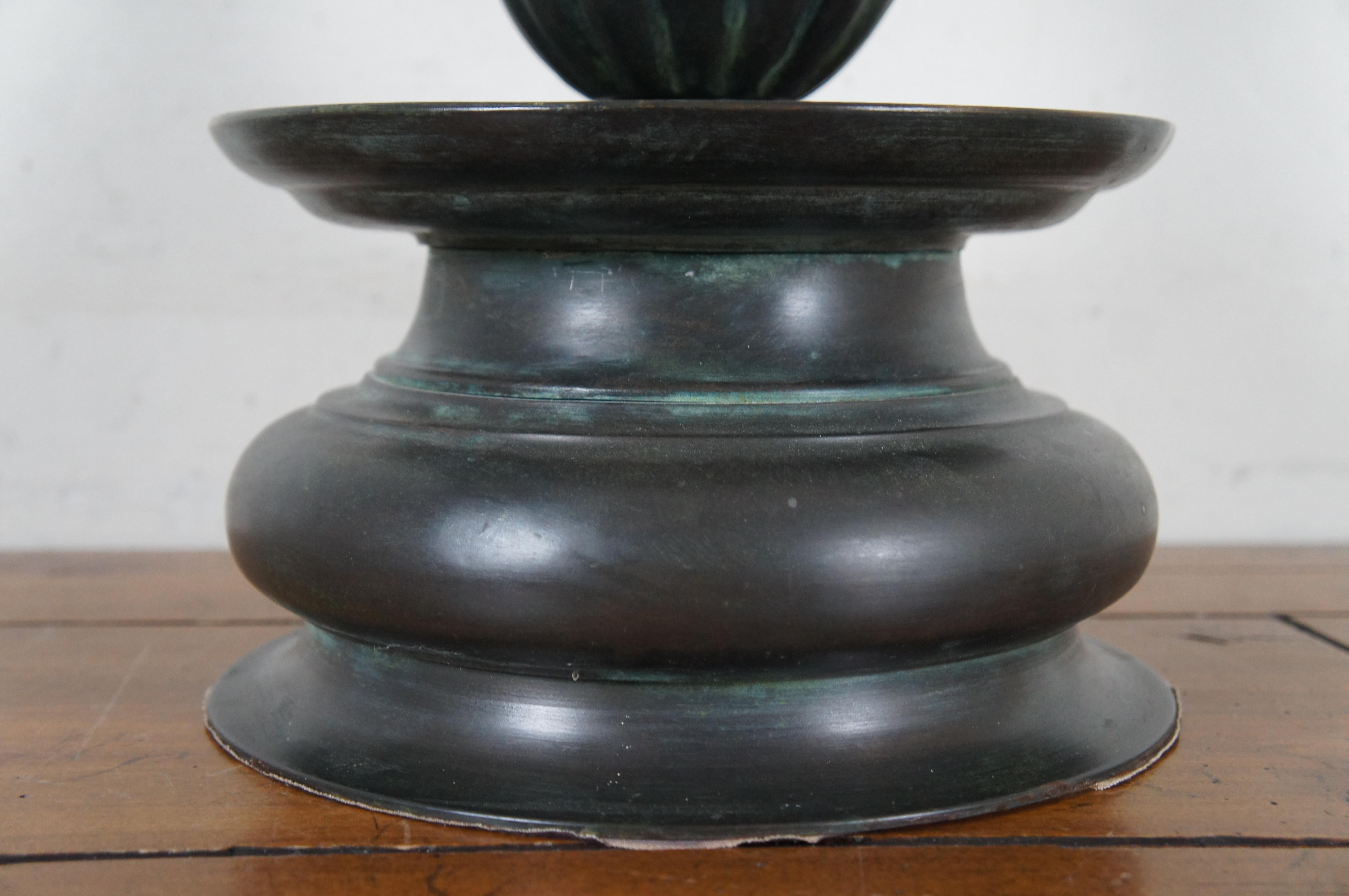 Maitland Smith Bronze lourd Altar Pillar Candlestick Candle Holder 23