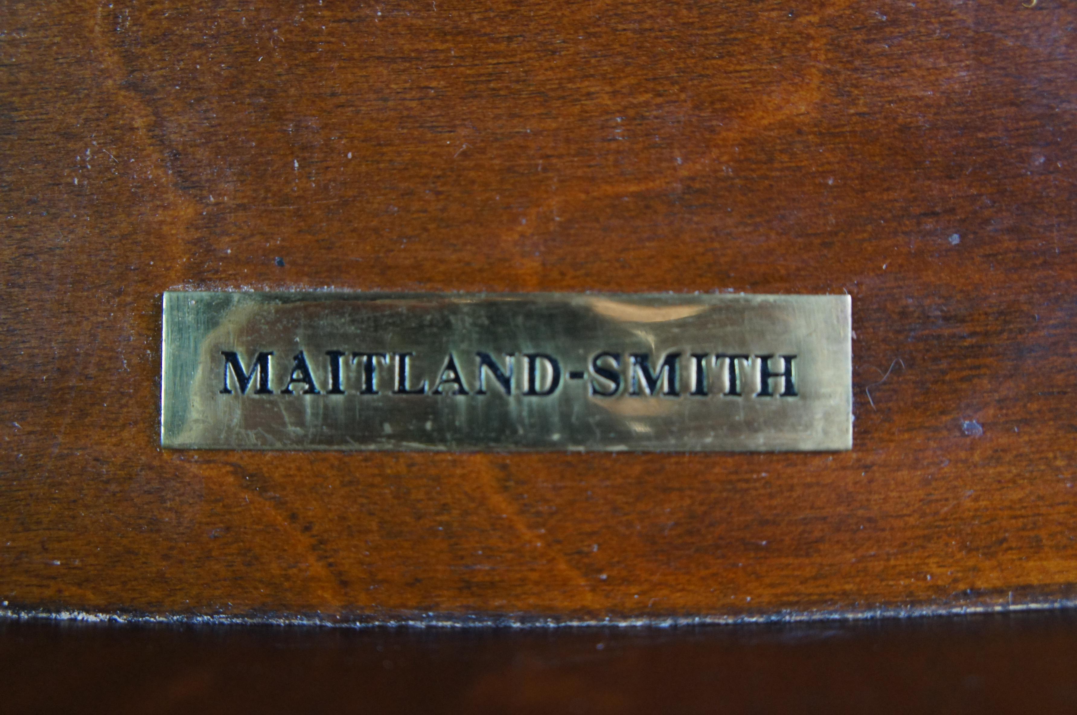 20th Century Maitland Smith Hepplewhite Flame Mahogany Inlaid Sideboard Buffet Console Server