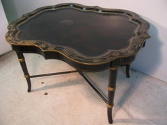 Maitland-Smith Hollywood Regency Hand Painted Tray Cocktail Table