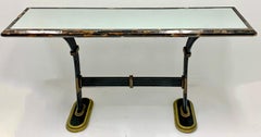 Table console Maitland-Smith Horn et bronze moulé