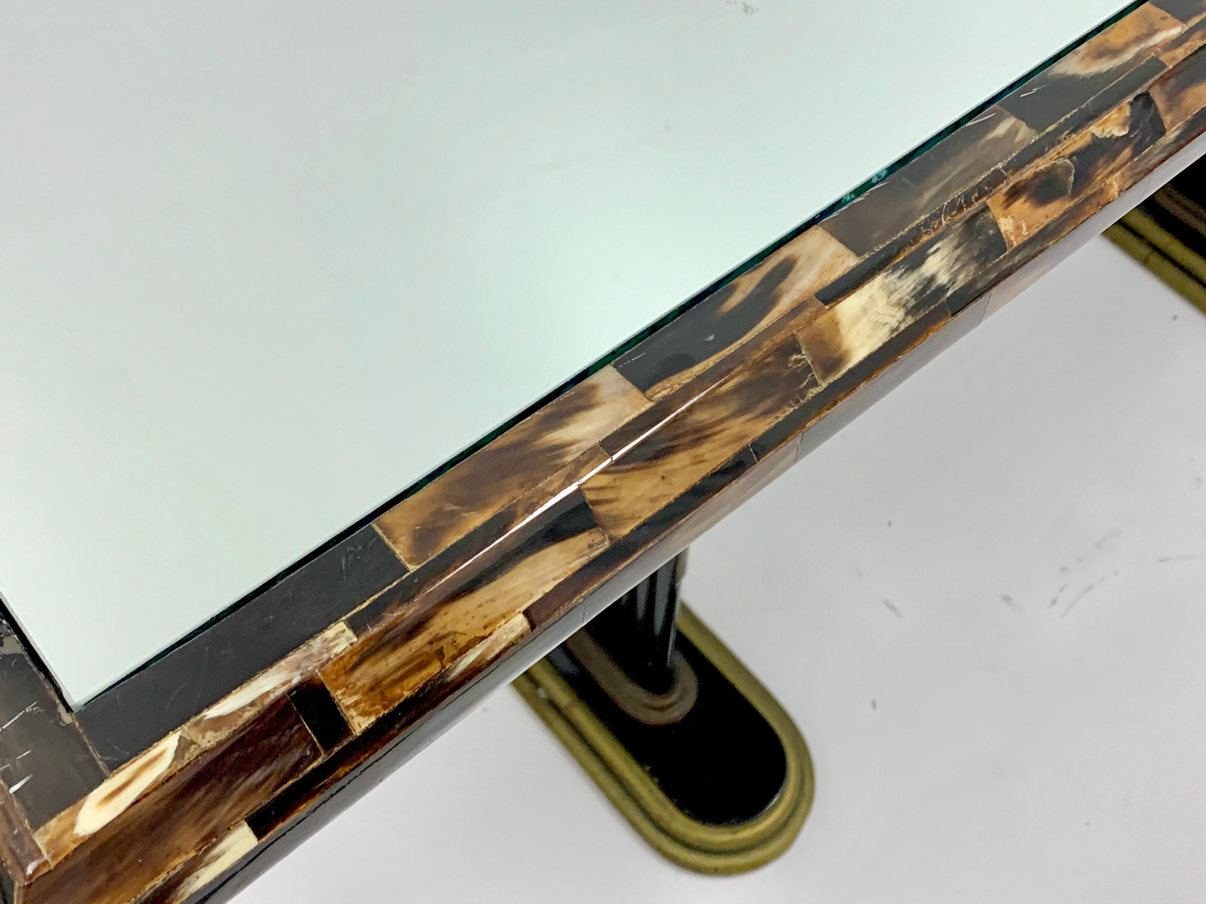 Verspiegelter Konsolentisch aus Horn und gegossener Bronze von Maitland-Smith (Moderne) im Angebot