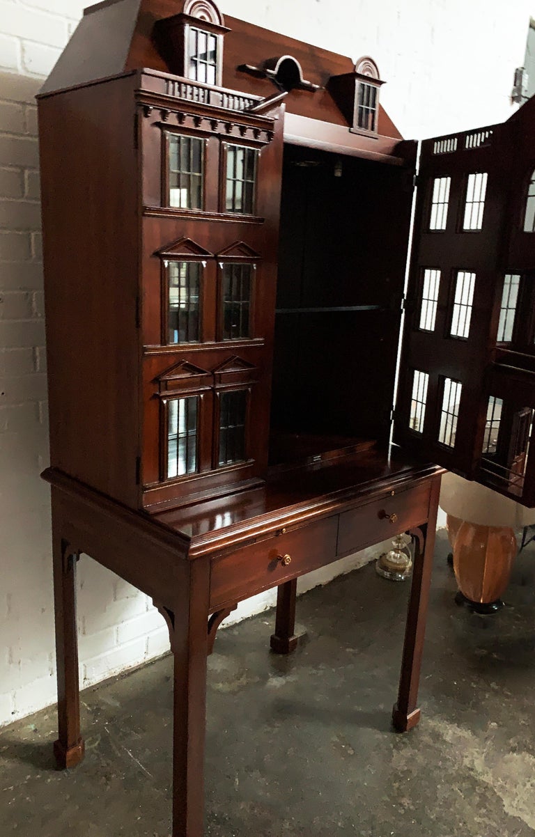 Maitland smith dollhouse bar cabinet deals
