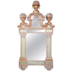 Maitland Smith Imperial Carved Neoclassical French Inspired Hanging Mirror