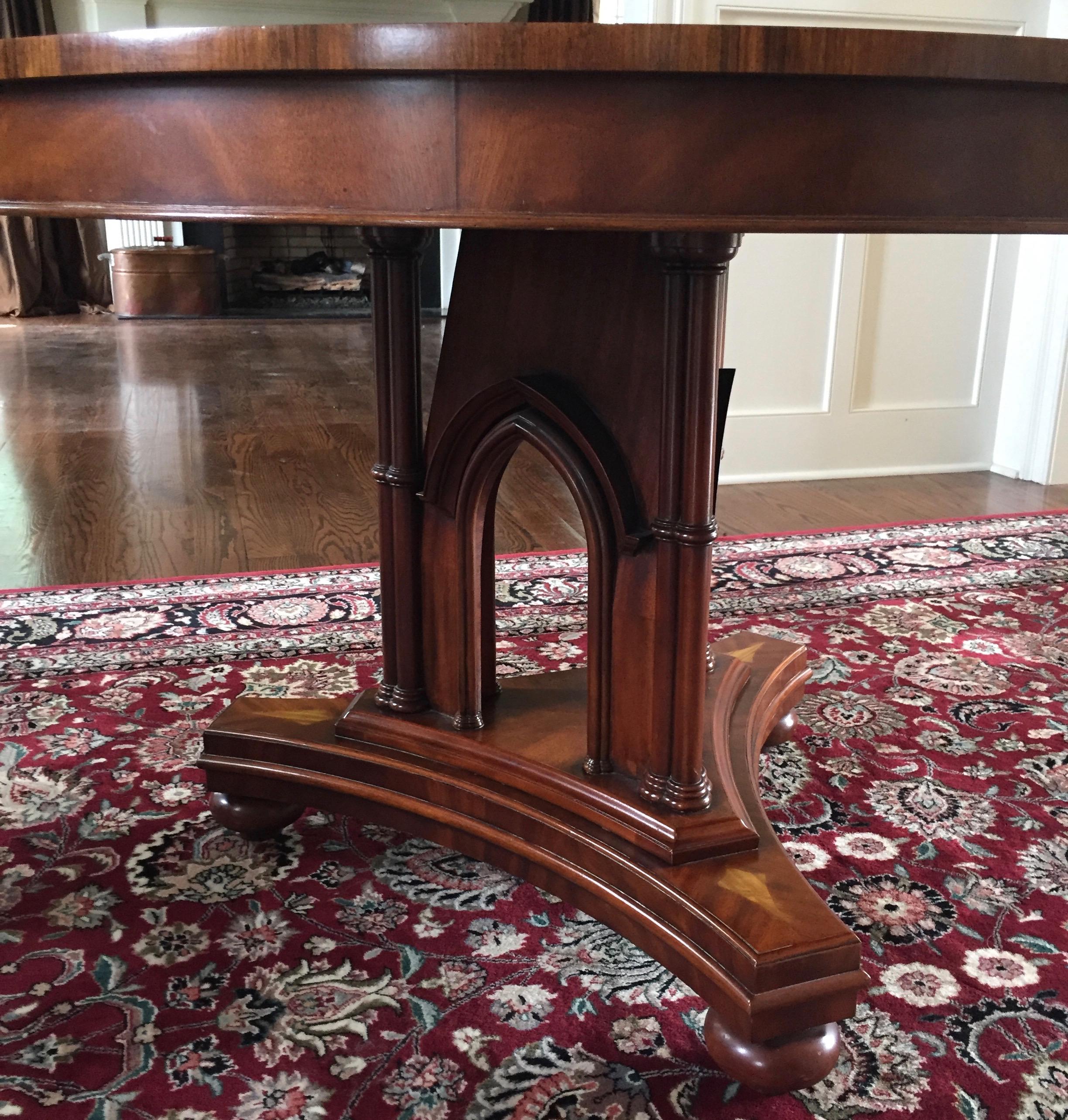 Maitland-Smith Inlaid Burl Centre Hall Table In Excellent Condition In Philadelphia, PA
