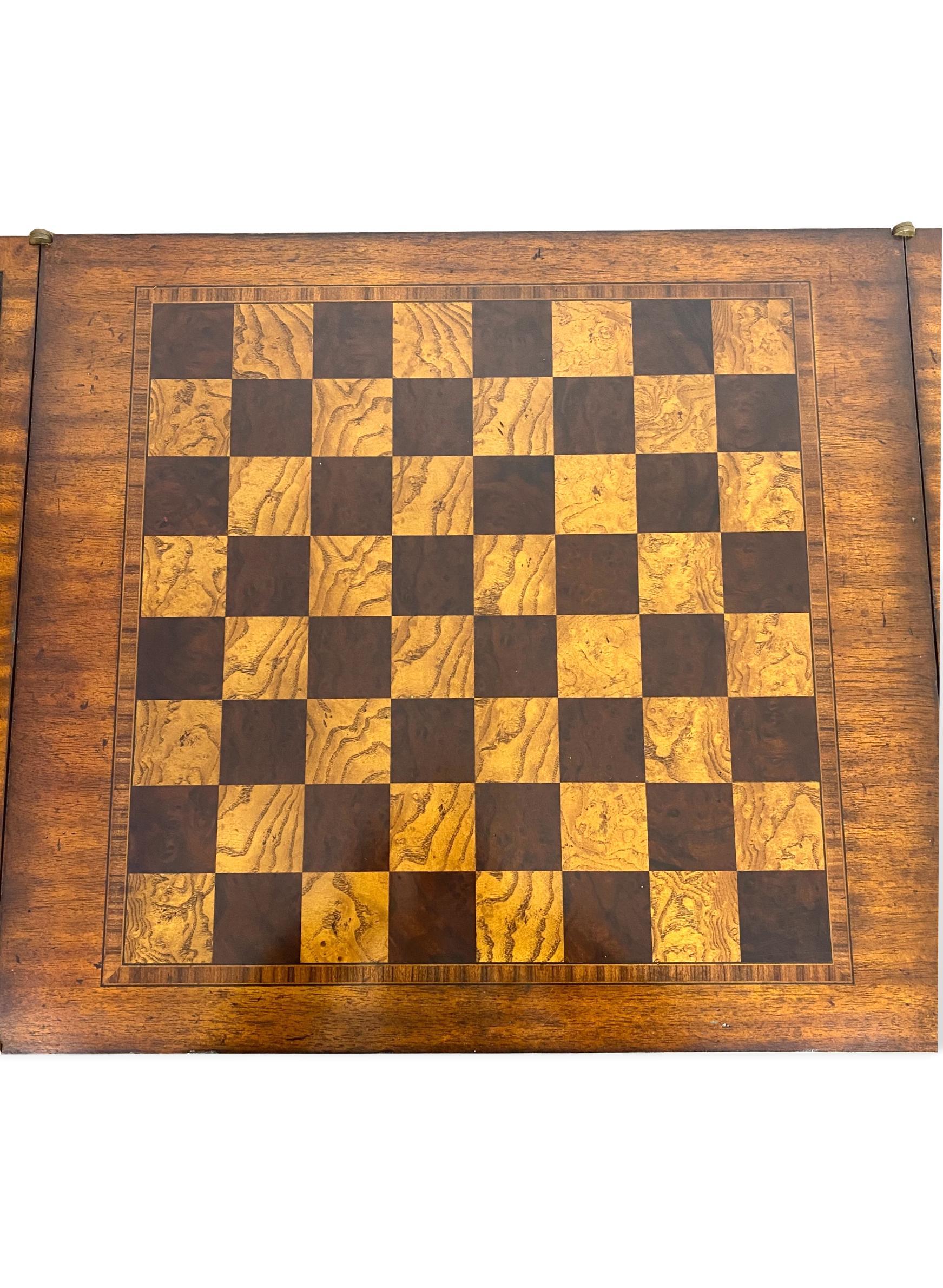 Maitland-Smith Inlaid with Exotic Woods Marquetry Game Table Chess 2
