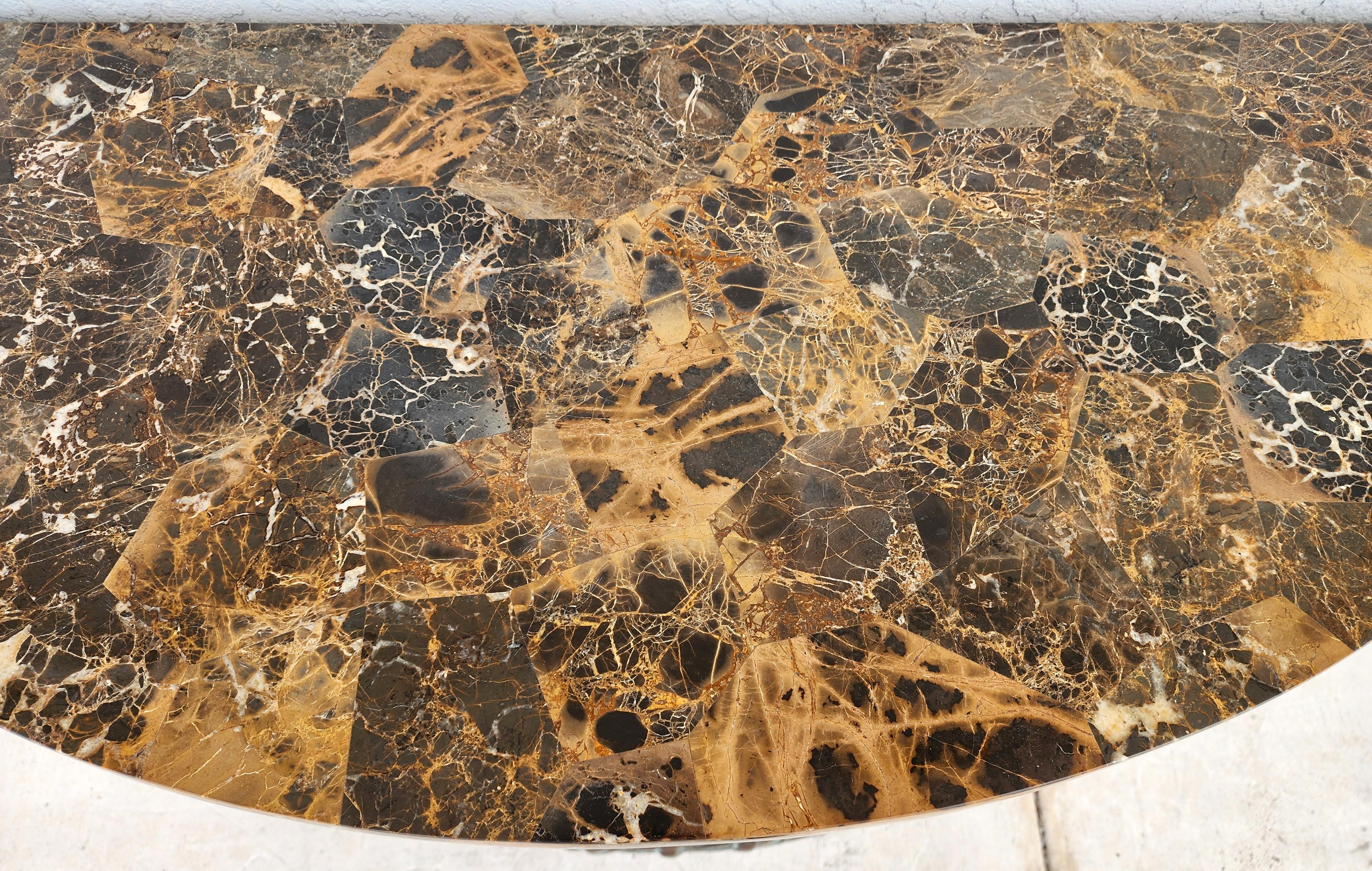 Maitland Smith Italian Console Table Demilune For Sale 9