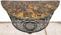 Maitland Smith Italian Console Table Demilune