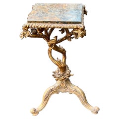Maitland Smith Italian Organic Branch and Bird Pedestal Table