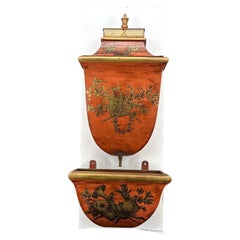 Maitland Smith Italian Tole Wall Sculpture Lavabo 3 Piece Set