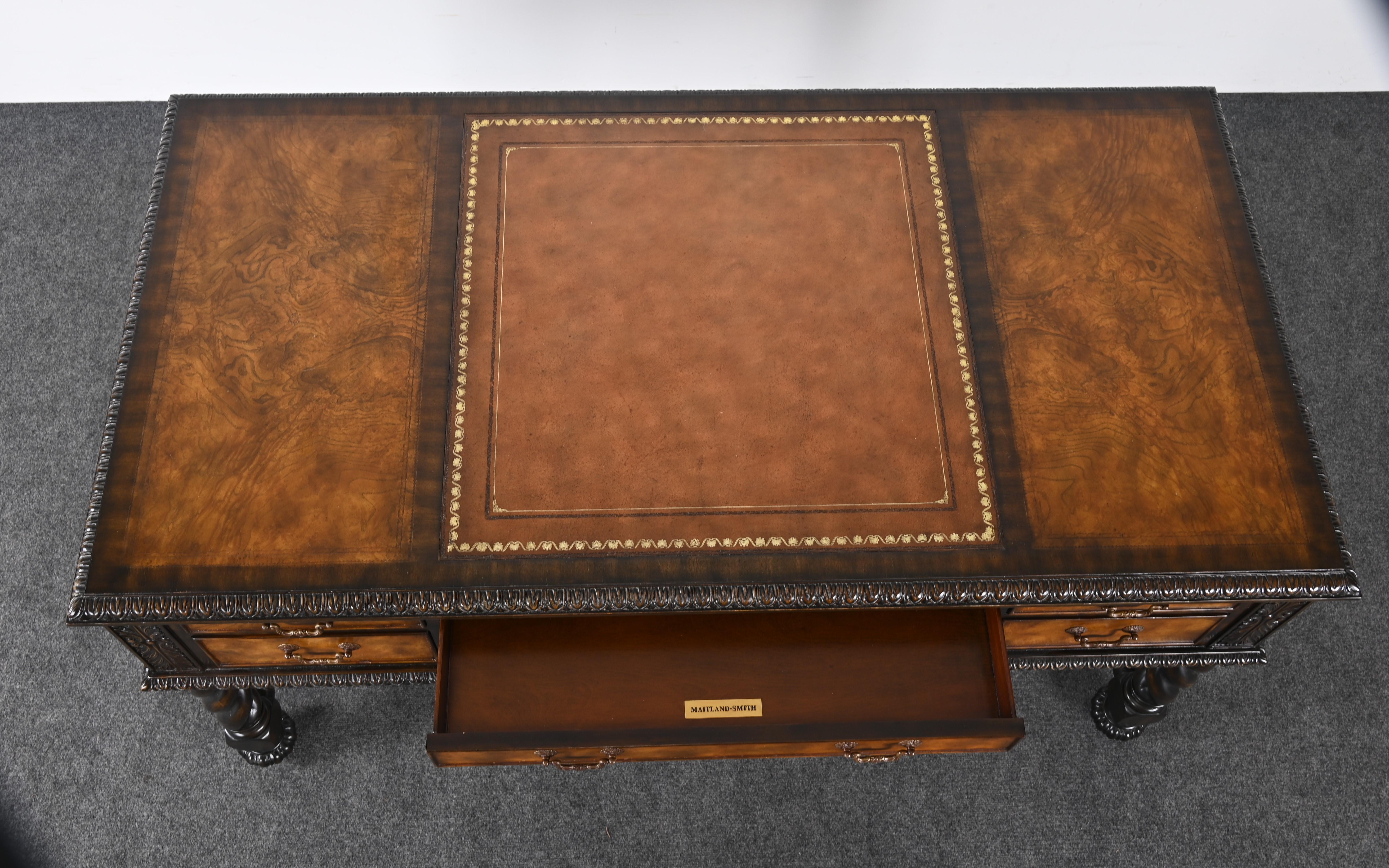 Maitland Smith Jacobean Style Desk Signed 8