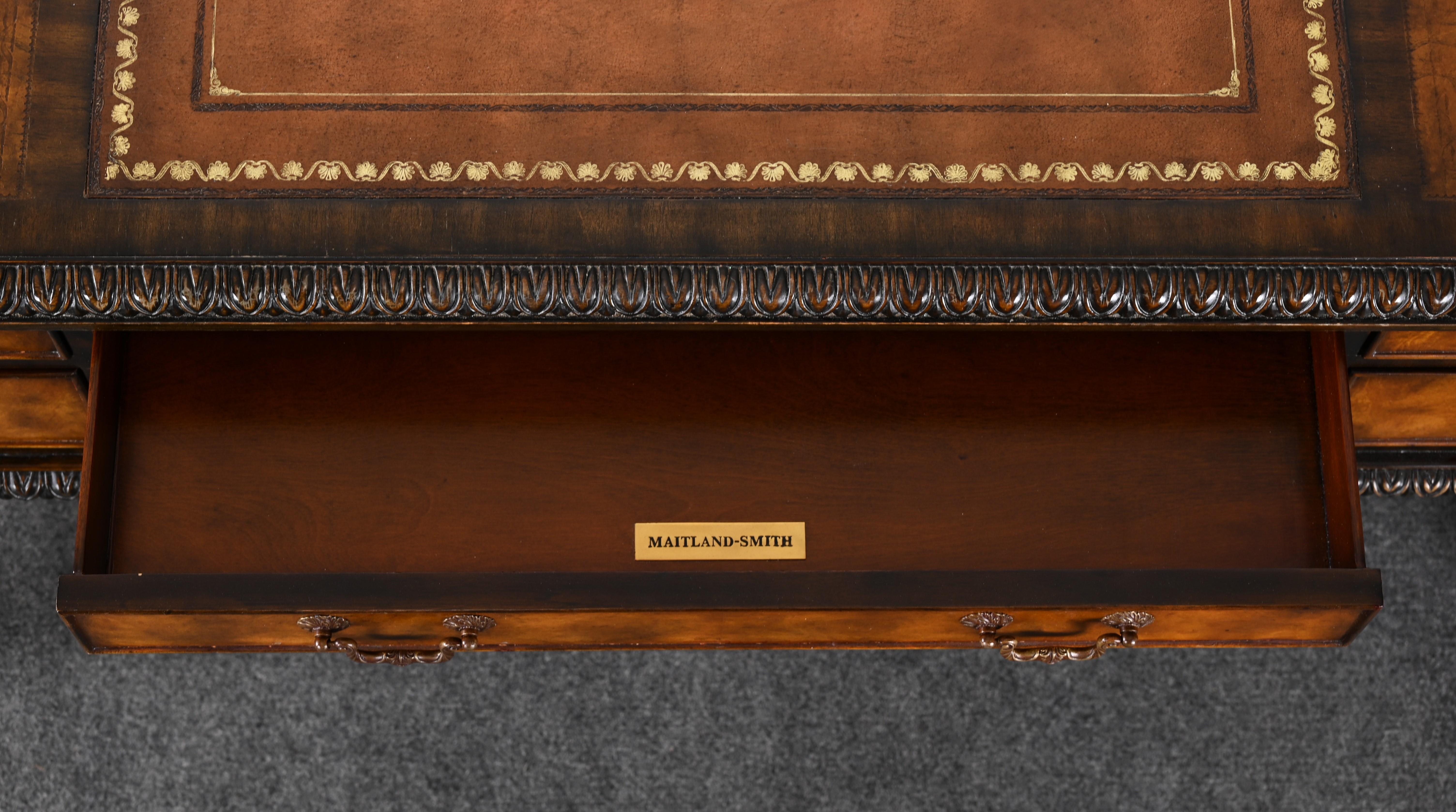 Maitland Smith Jacobean Style Desk Signed 9