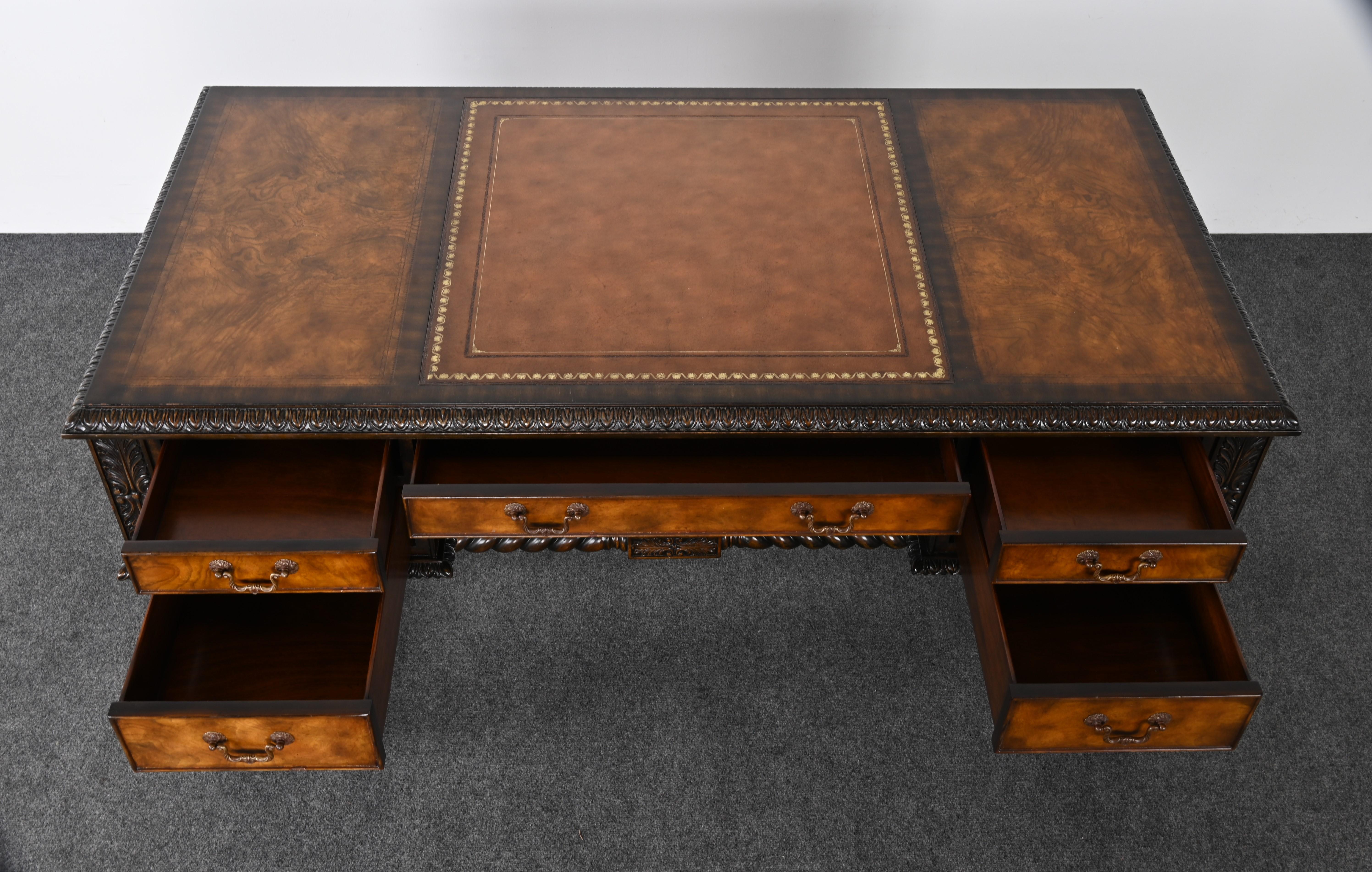 Maitland Smith Jacobean Style Desk Signed 12
