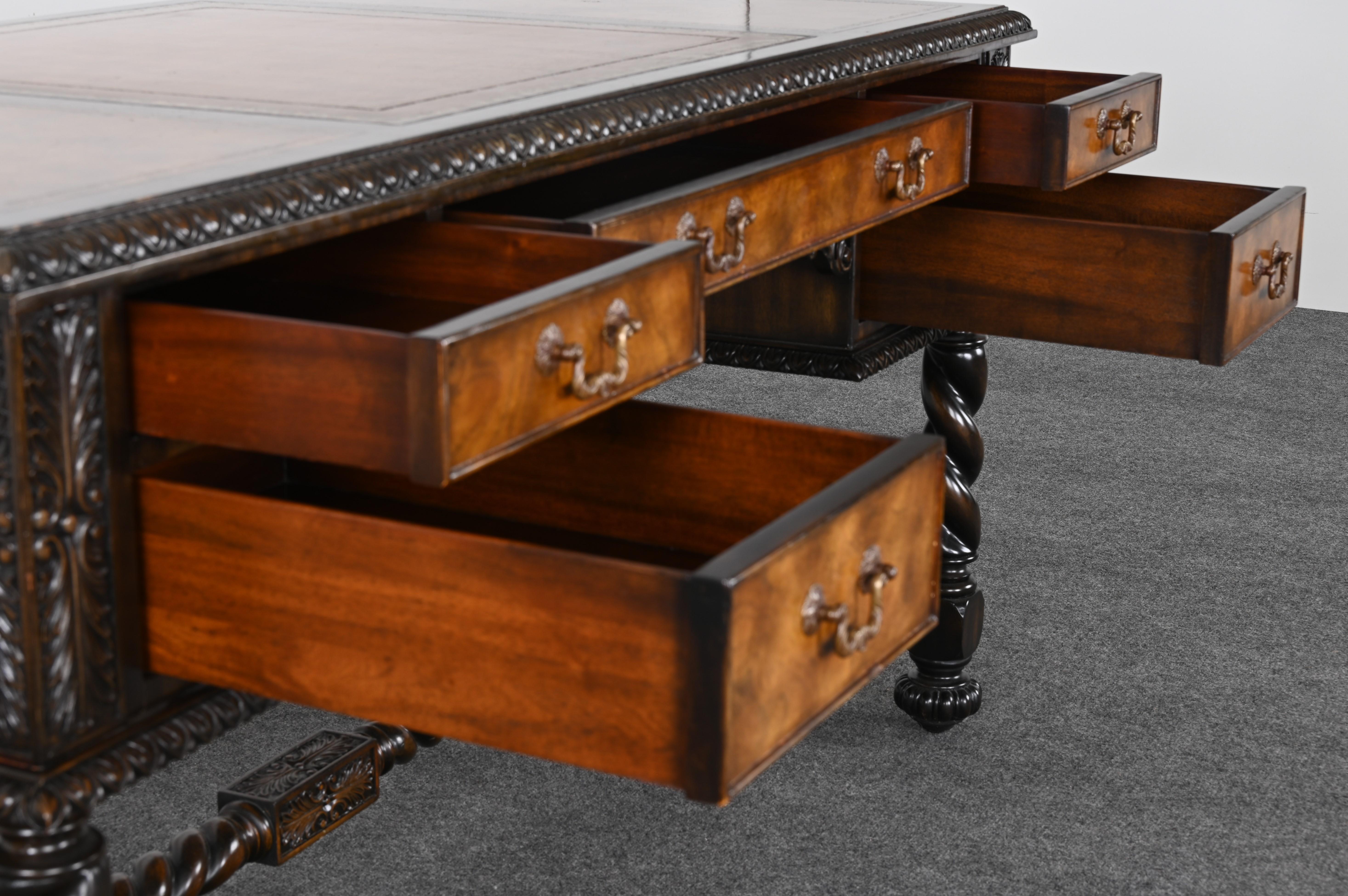 Maitland Smith Jacobean Style Desk Signed 13
