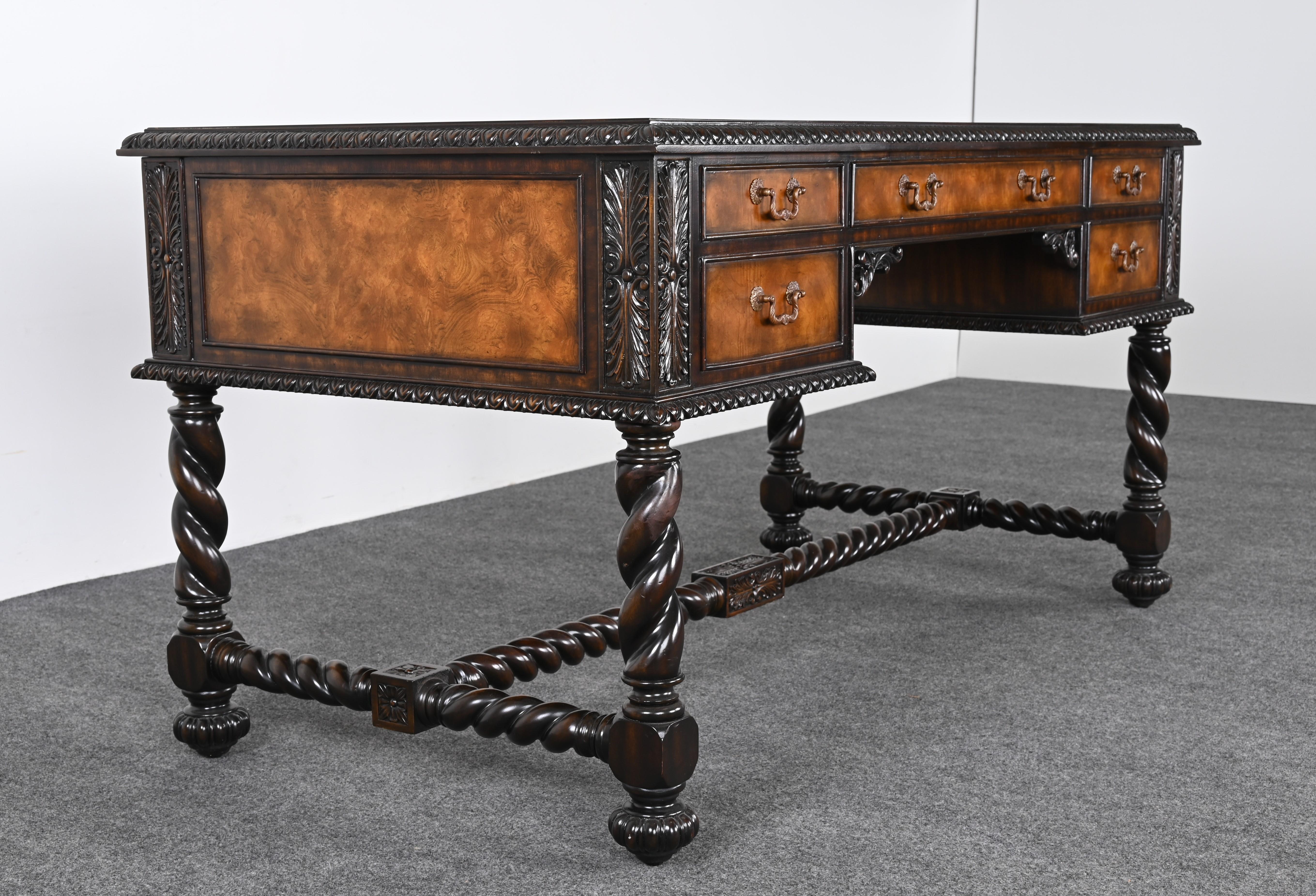 Maitland Smith Jacobean Style Desk Signed 3
