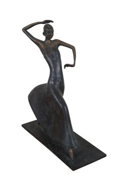 Maitland Smith Karl Hagenauer Josephine Baker Bronze Tänzerin Figur 13"
