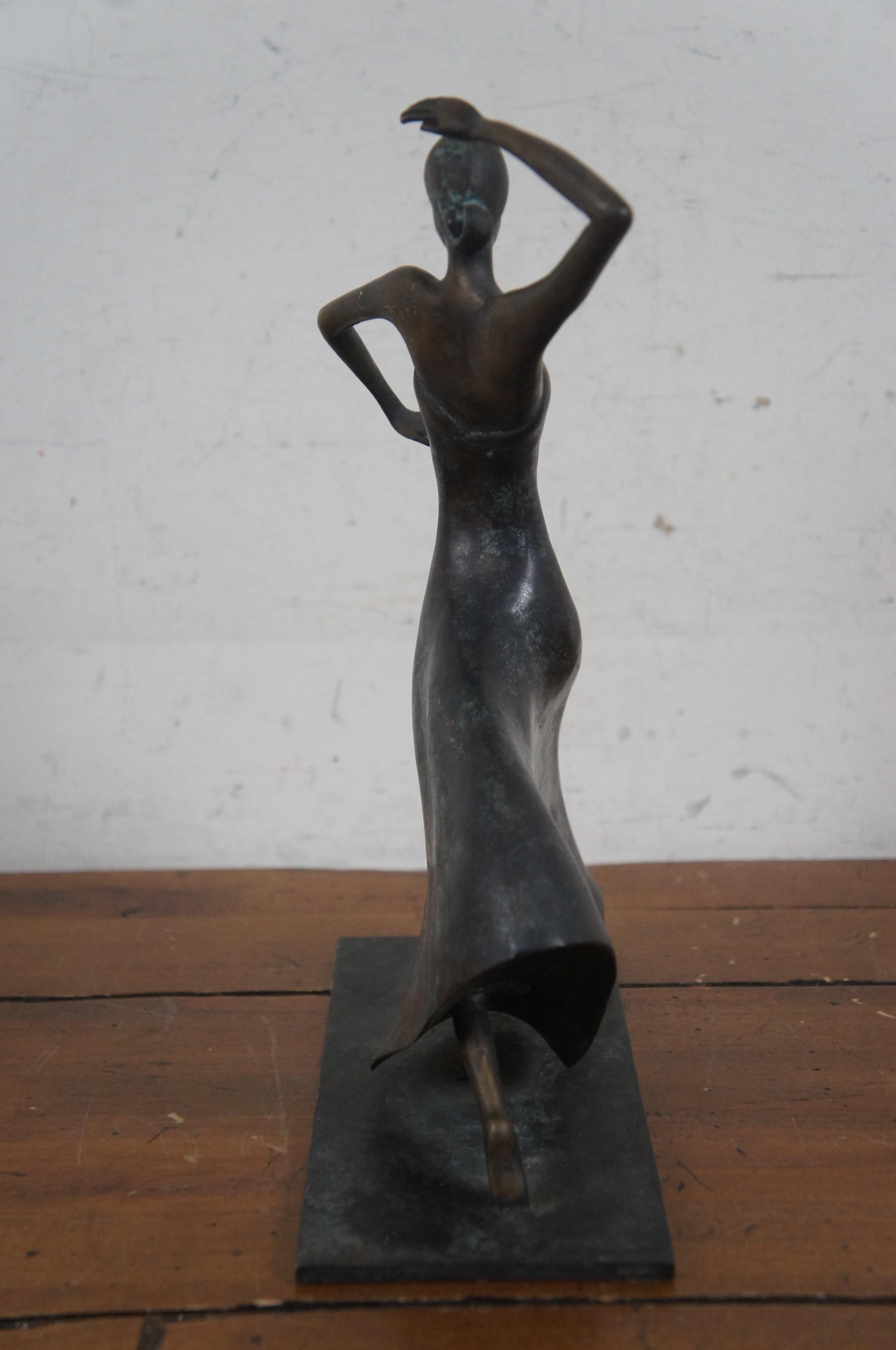 20th Century Maitland Smith Karl Hagenauer Josephine Baker Bronze Dancer Figurine 13