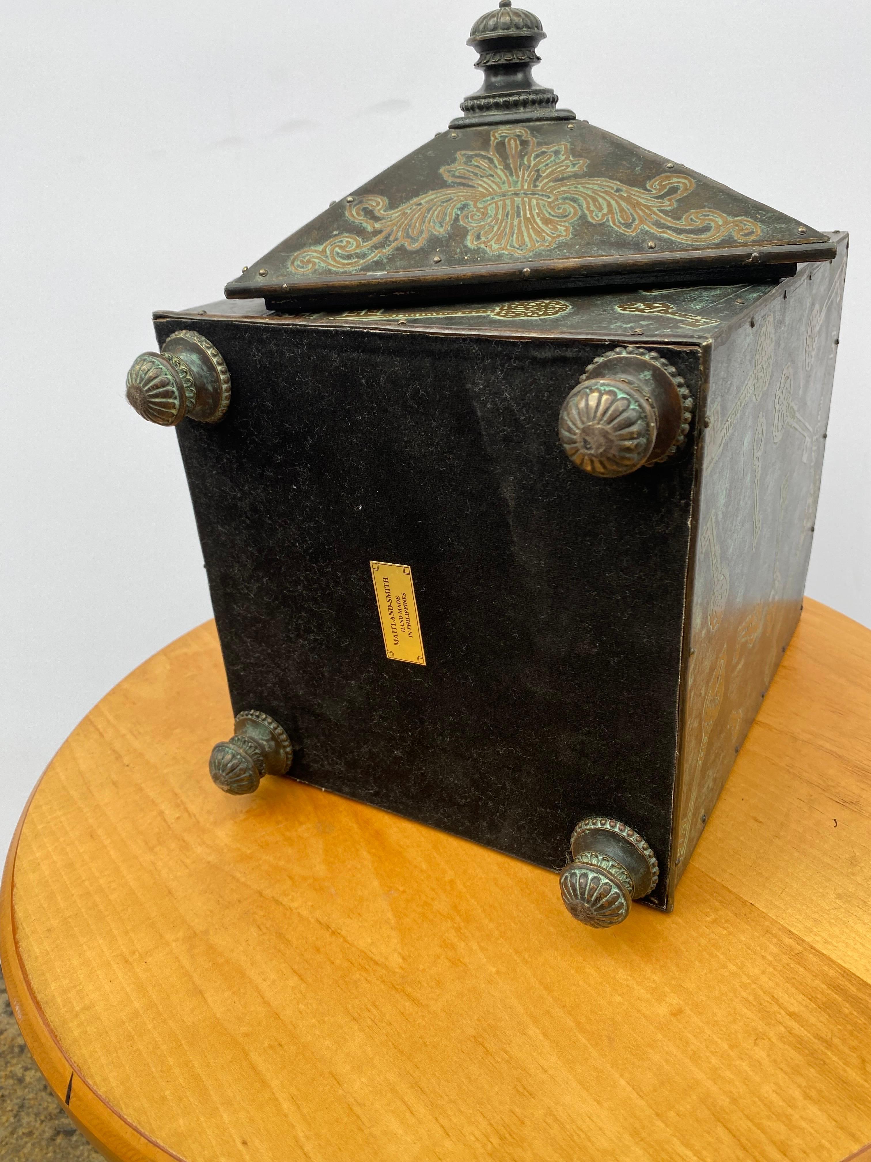 Brass Maitland Smith Key Design Box