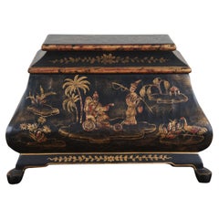 Antique Maitland Smith Lacquered Chinese Chinoiserie Keepsake Trinket Box 15"