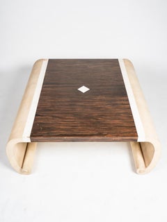 Maitland Smith Large Shagreen-Ebony Coffee Table