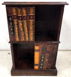 Maitland Smith Leather Book Nightstand Side Table