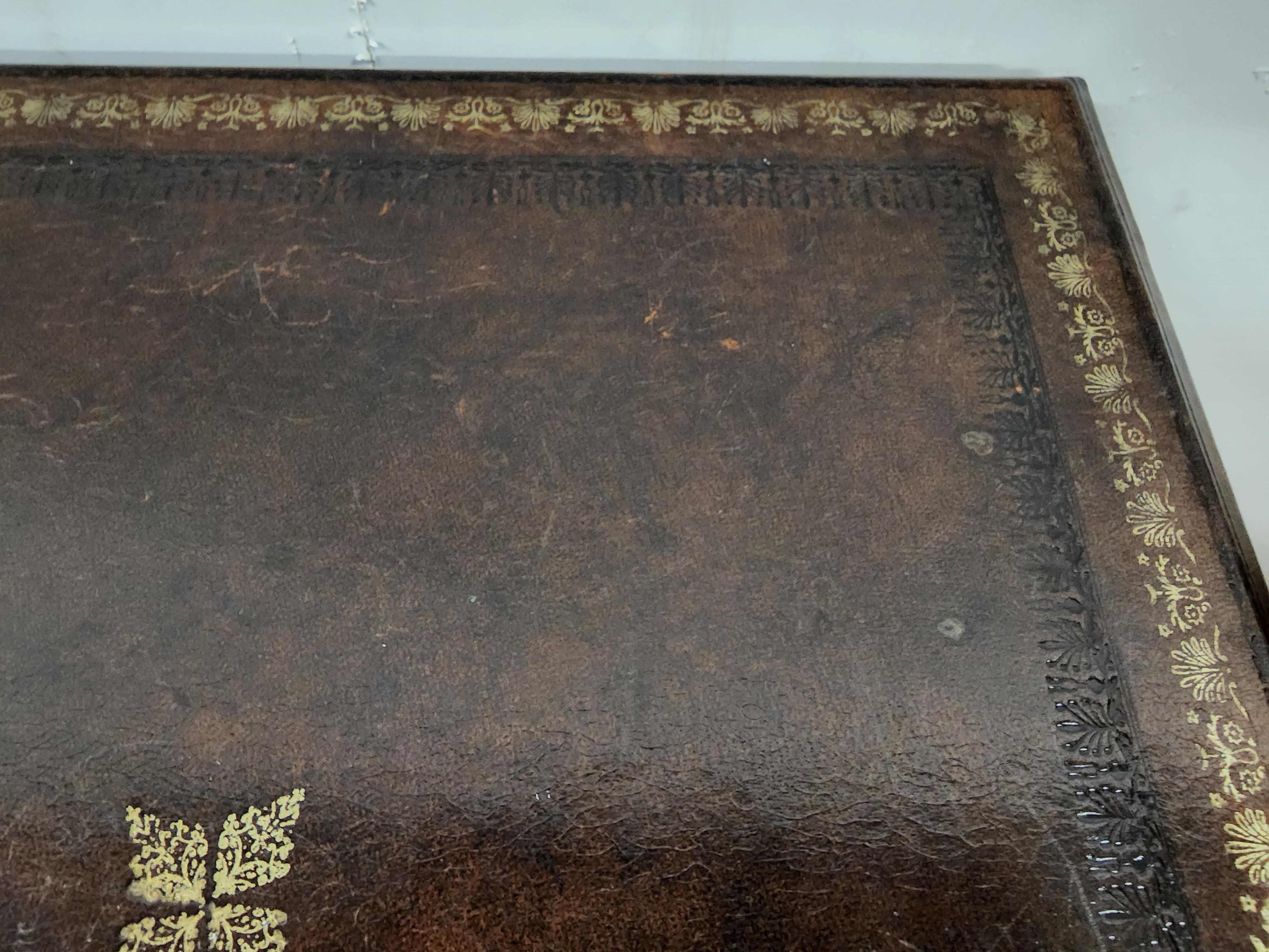 Maitland Smith Leather Book Nightstand Side Table For Sale 4