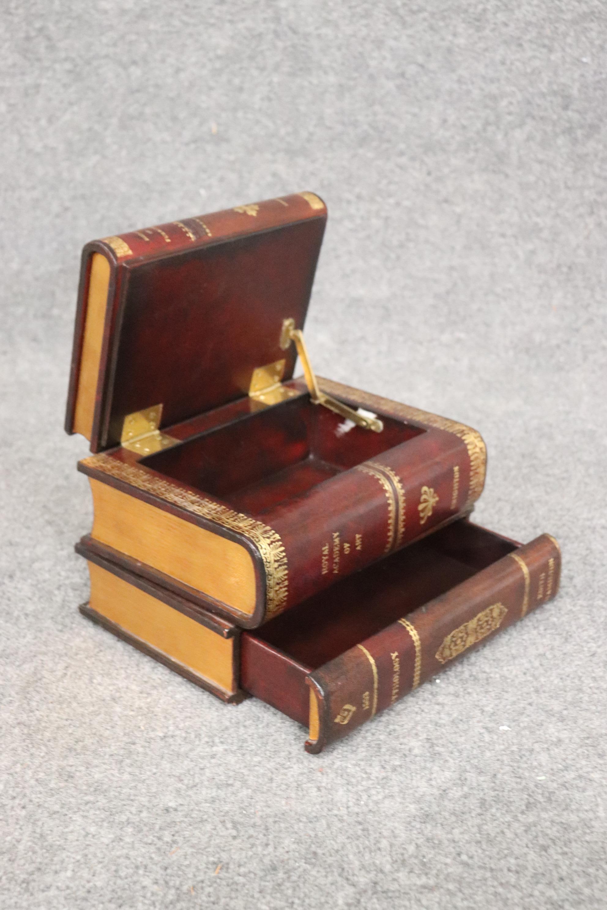 Georgian Maitland Smith Leather Bound Books Decorative Box