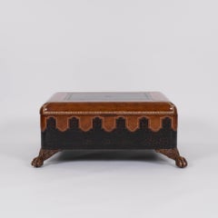 Maitland-Smith Leather Clad Chest Cocktail Table