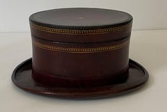 Maitland Smith Leather Covered Hat-Form Box