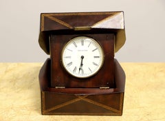 Pendule de bureau MAITLAND SMITH en cuir