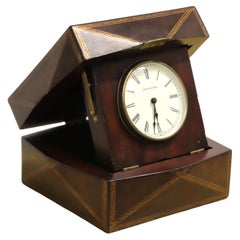 MAITLAND SMITH Leather Desk Clock