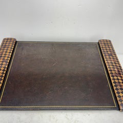 Maitland Smith Executive-Schreibtisch-Blatter mit Lederprägung