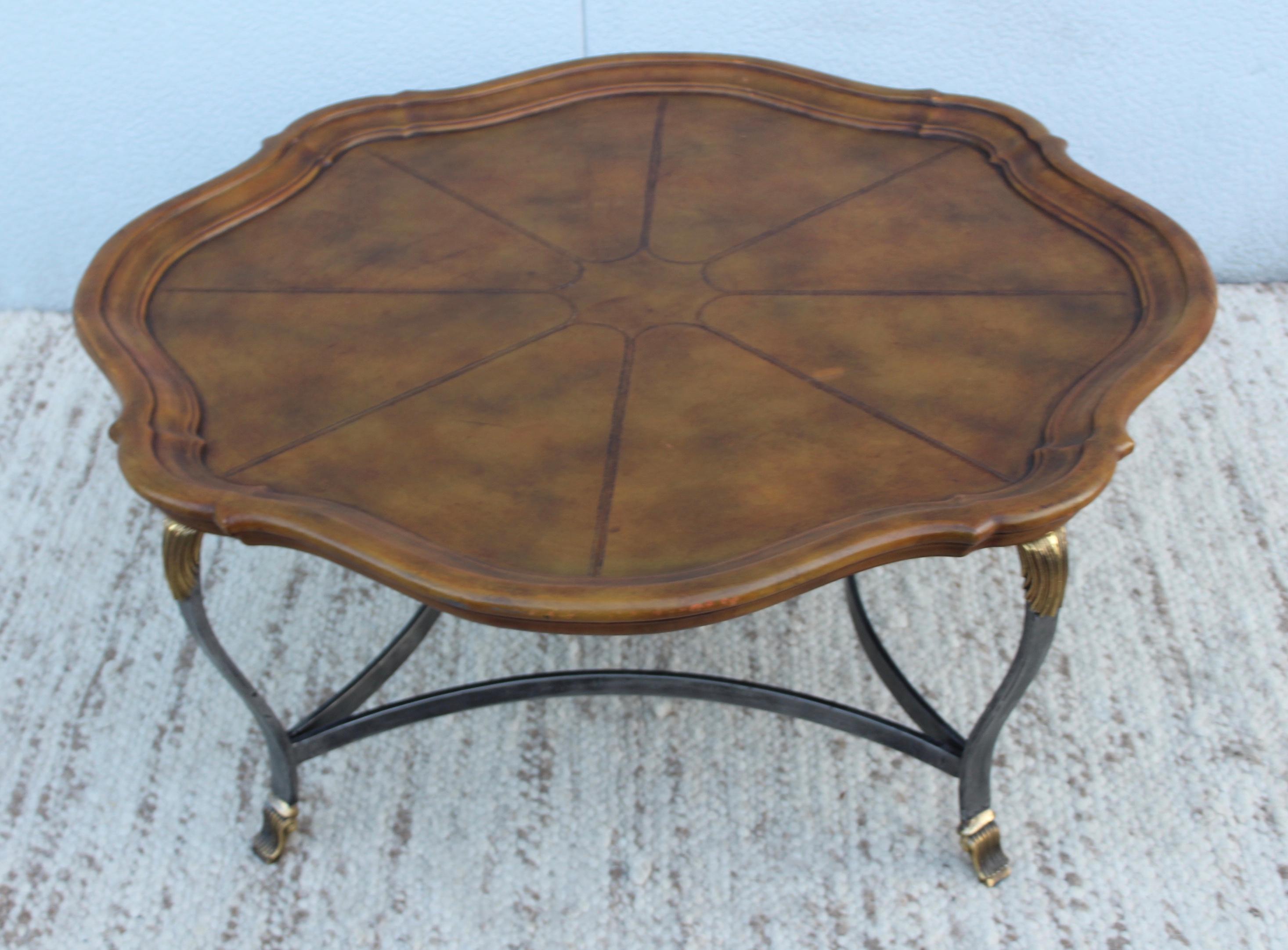 maitland smith leather coffee table