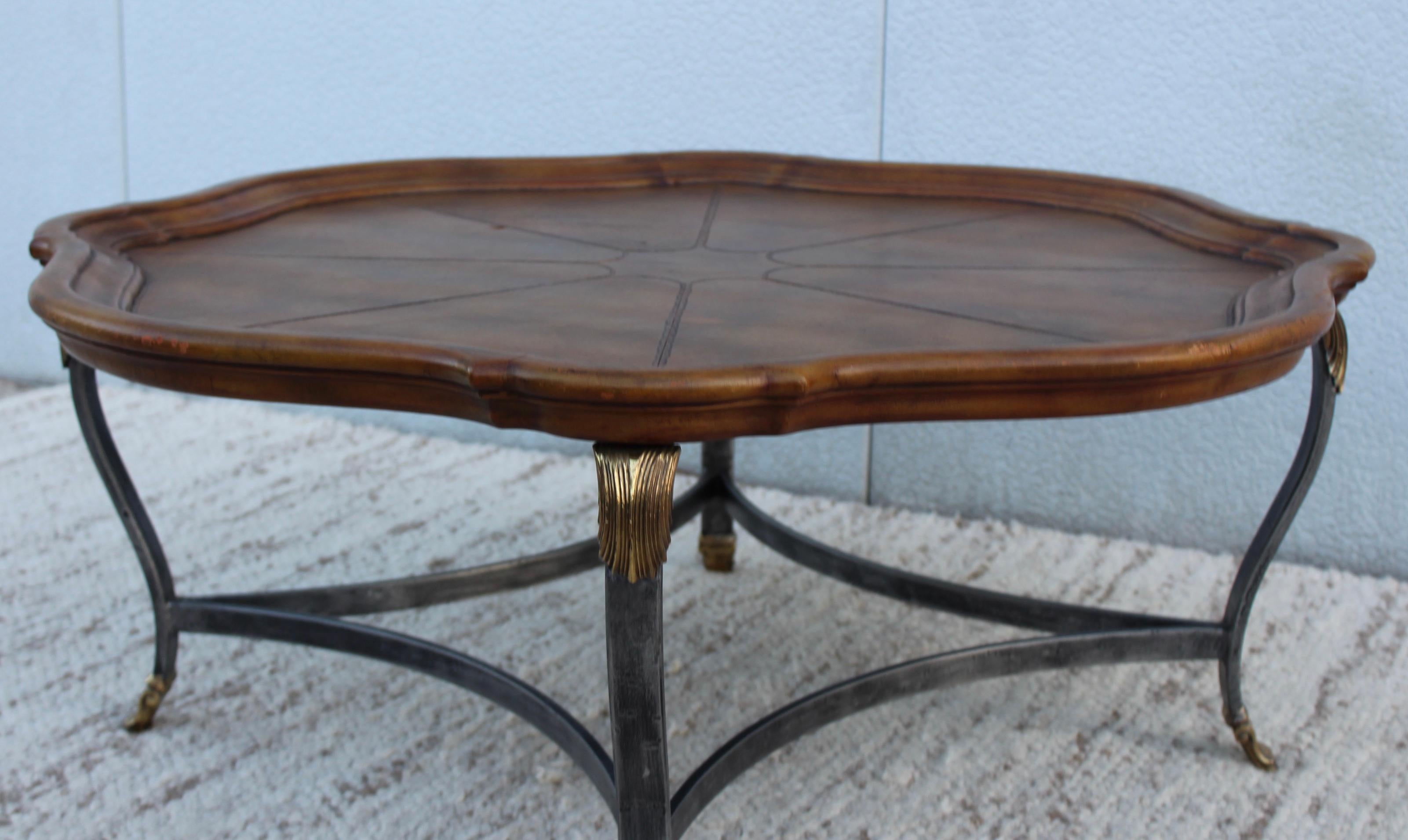 Philippine Maitland-Smith Leather Top Coffee Table