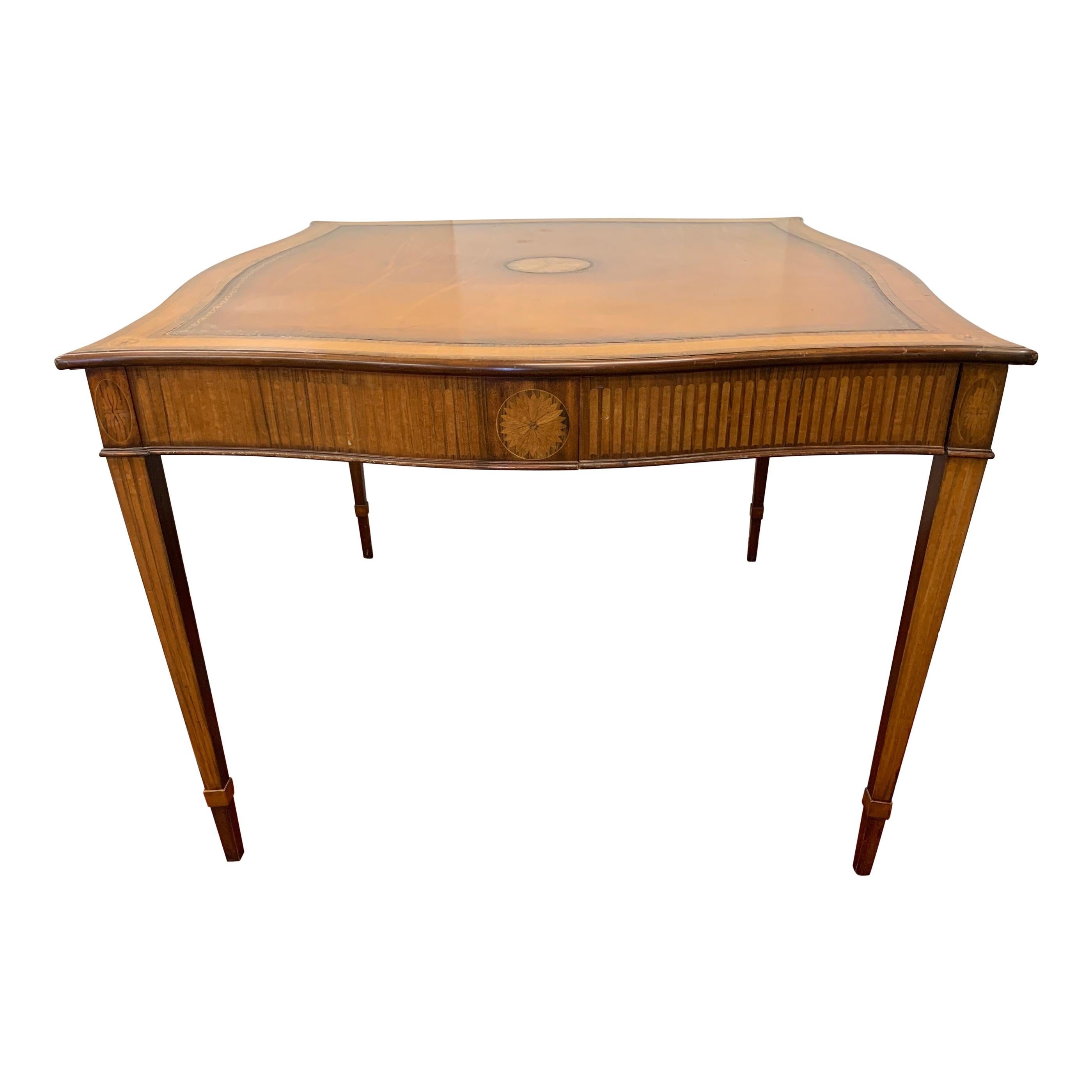 Maitland Smith Leather Top Game Table