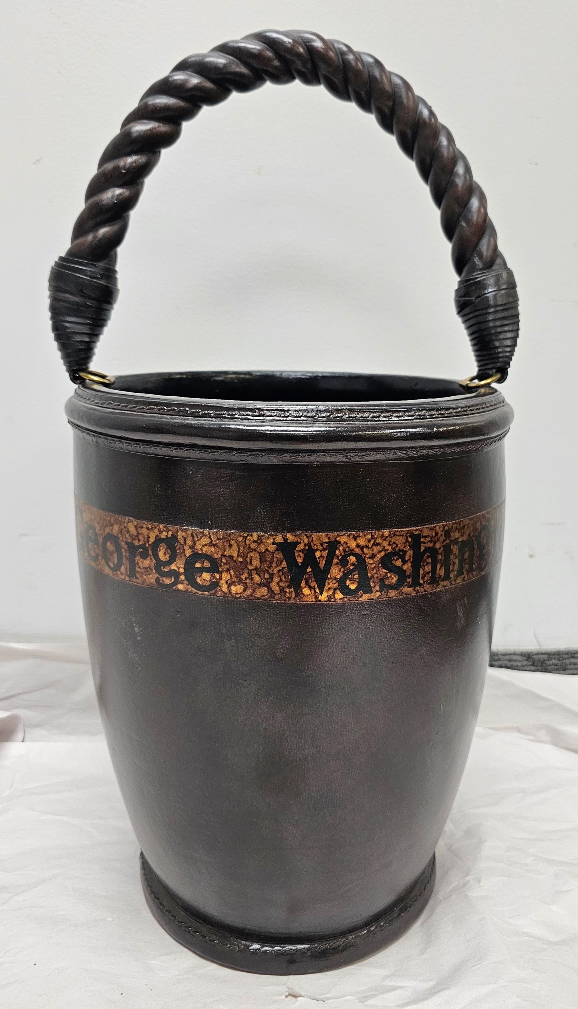 A Maitland Smith Leather Wrapped and Bartley Twisted Handle 