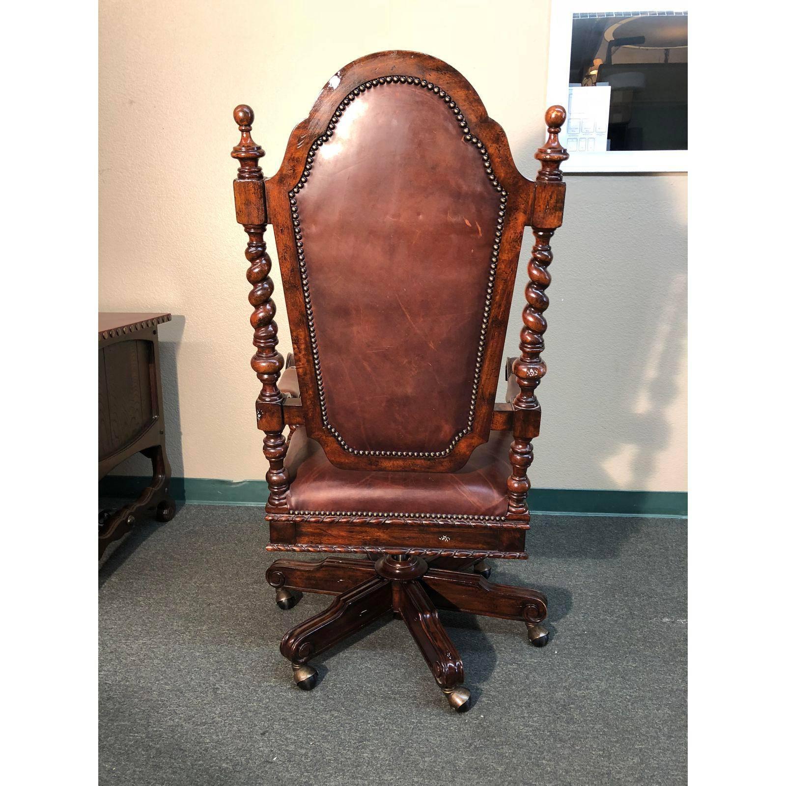 Wood Maitland-Smith Lido Executive Chair For Sale