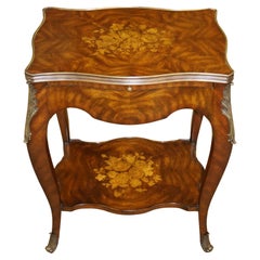 Maitland Smith Louis XV Style Mahogany Ormolu Mounted Cocktail End Table