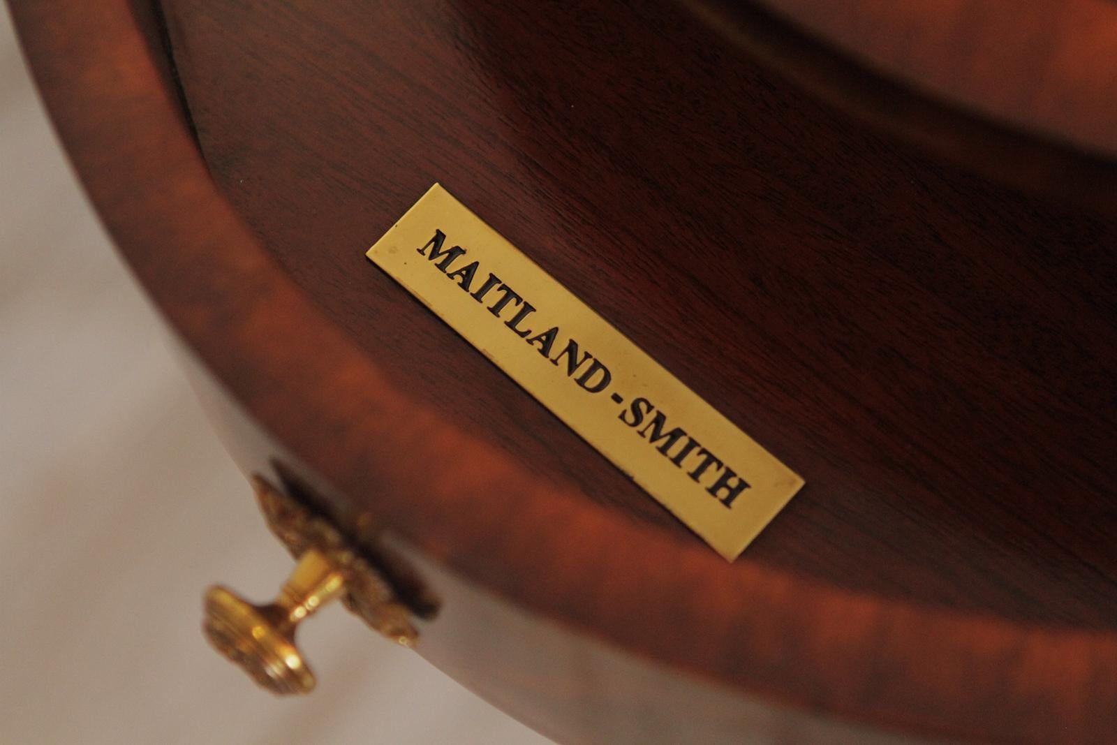 Maitland Smith Mahogany and Leather Game Table 2