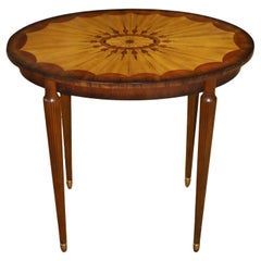 Maitland Smith Mahogany And Satinwood Inlaid Regency Style Cocktail End Table