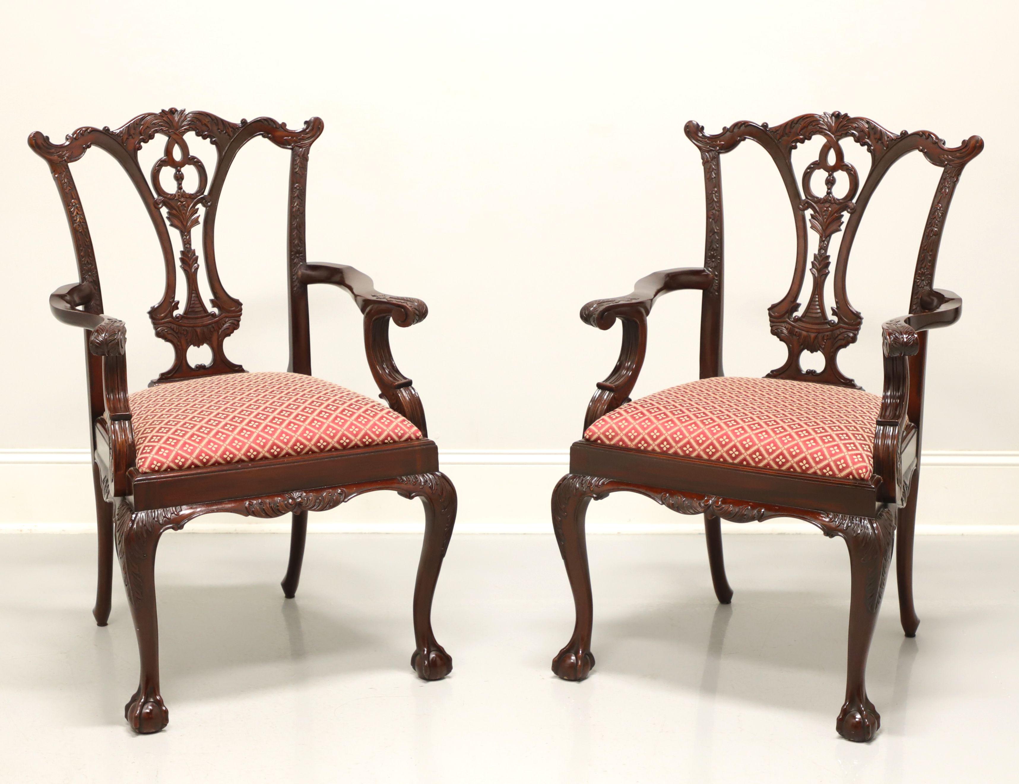 MAITLAND SMITH Mahogany Chippendale Ball in Claw Dining Armchairs - Pair 6