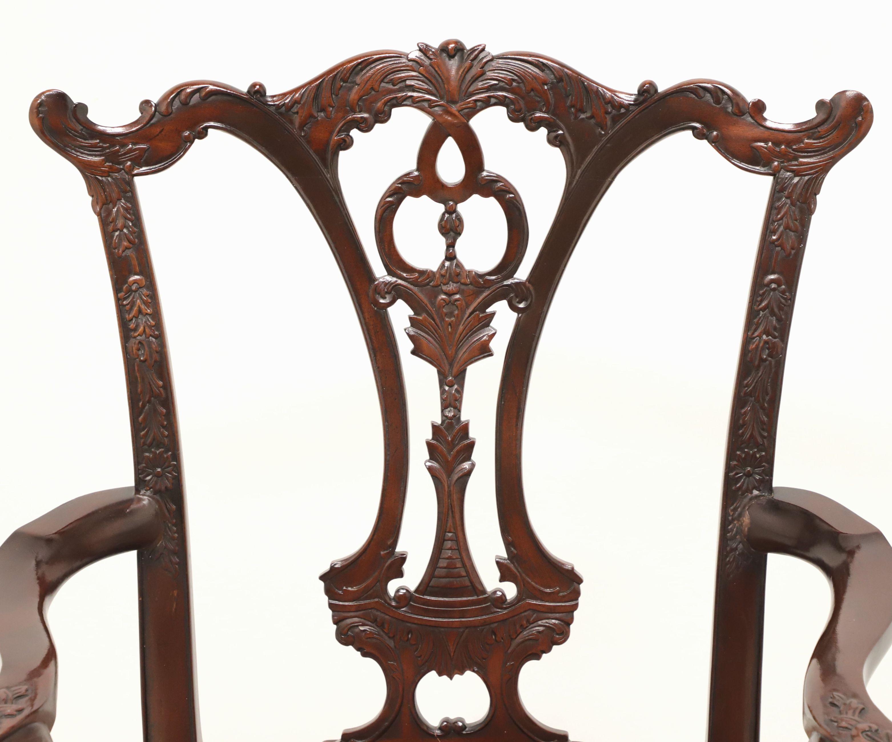 MAITLAND SMITH Mahogany Chippendale Ball in Claw Dining Armchairs - Pair 1