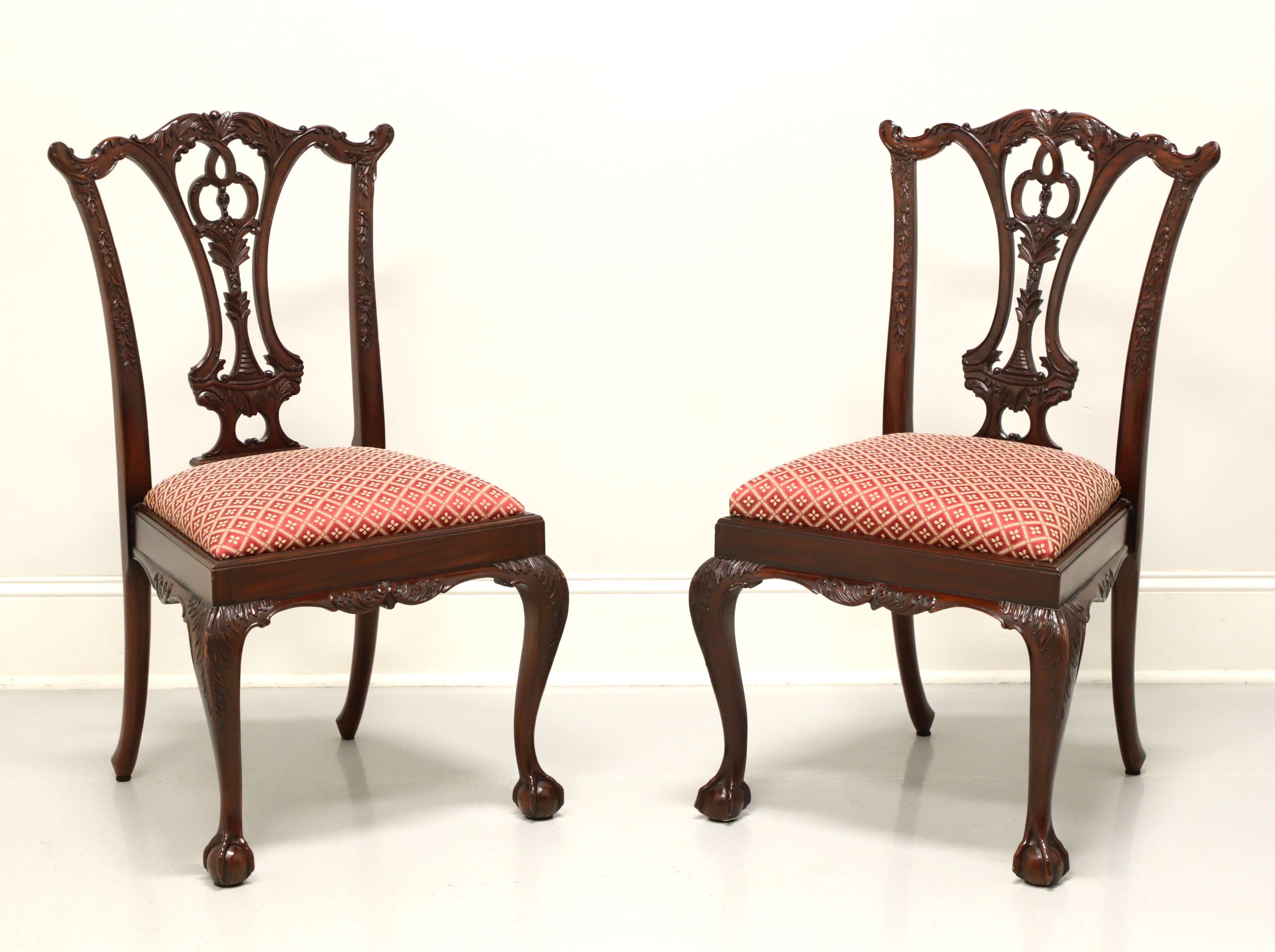 MAITLAND SMITH Mahogany Chippendale Ball in Claw Dining Side Chairs - Pair  For Sale 4