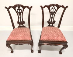 MAITLAND SMITH Mahogany Chippendale Ball in Claw Dining Side Chairs - Pair