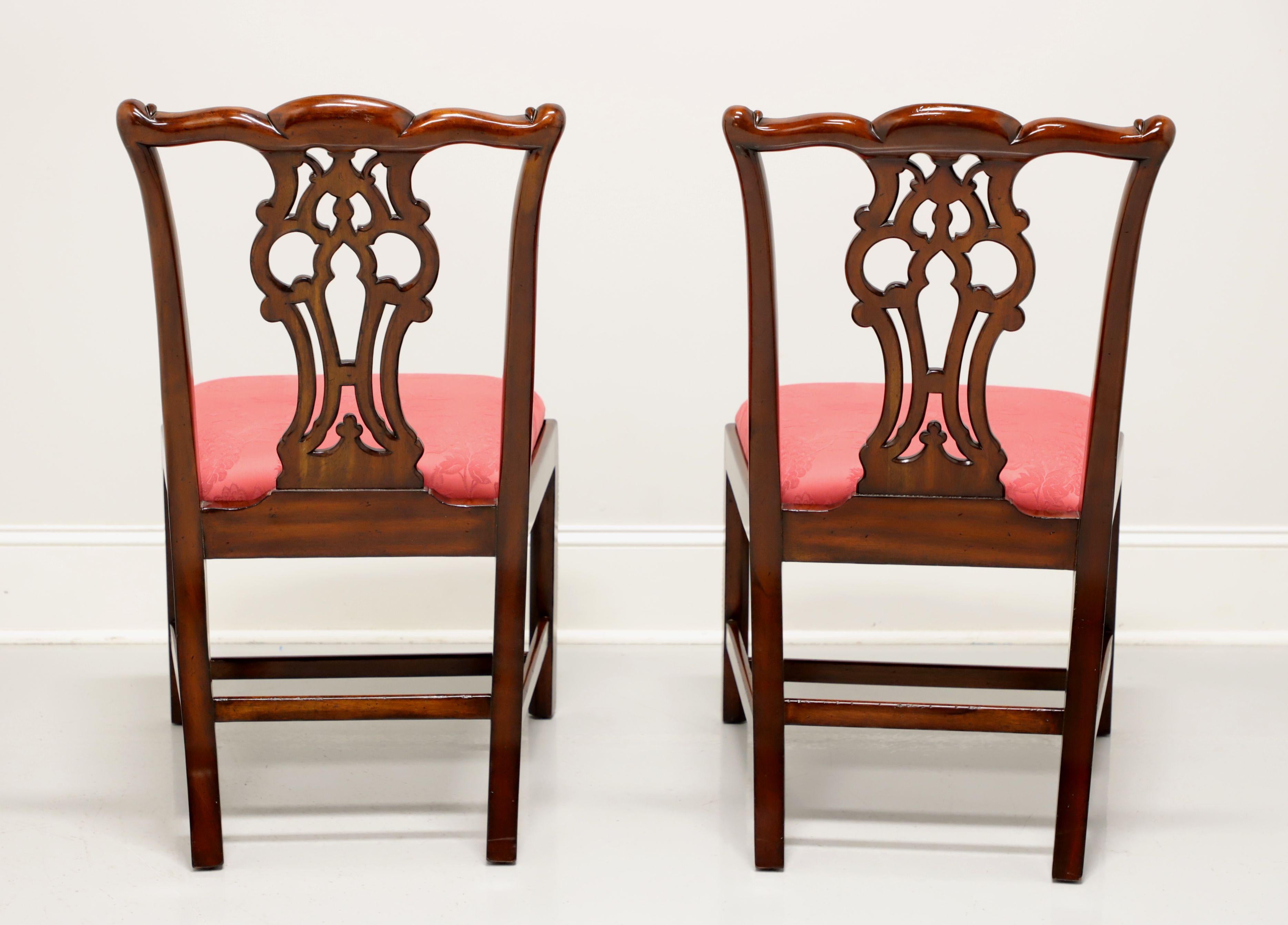MAITLAND SMITH Mahogany Chippendale Straight Leg Dining Side Chairs - Pair In Good Condition In Charlotte, NC
