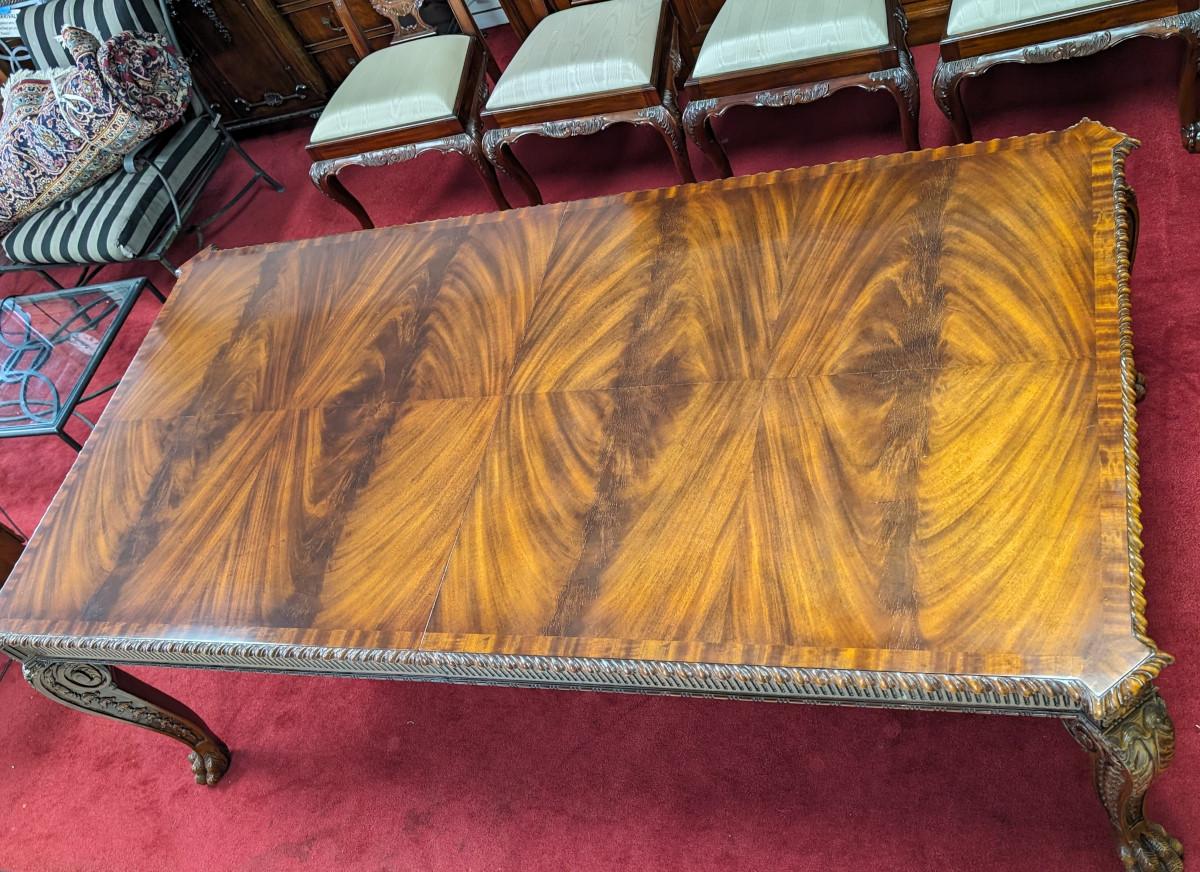 Maitland Smith Mahogany Chippendale Style Dining Table 4
