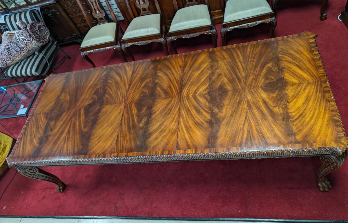 Maitland Smith Mahogany Chippendale Style Dining Table 5