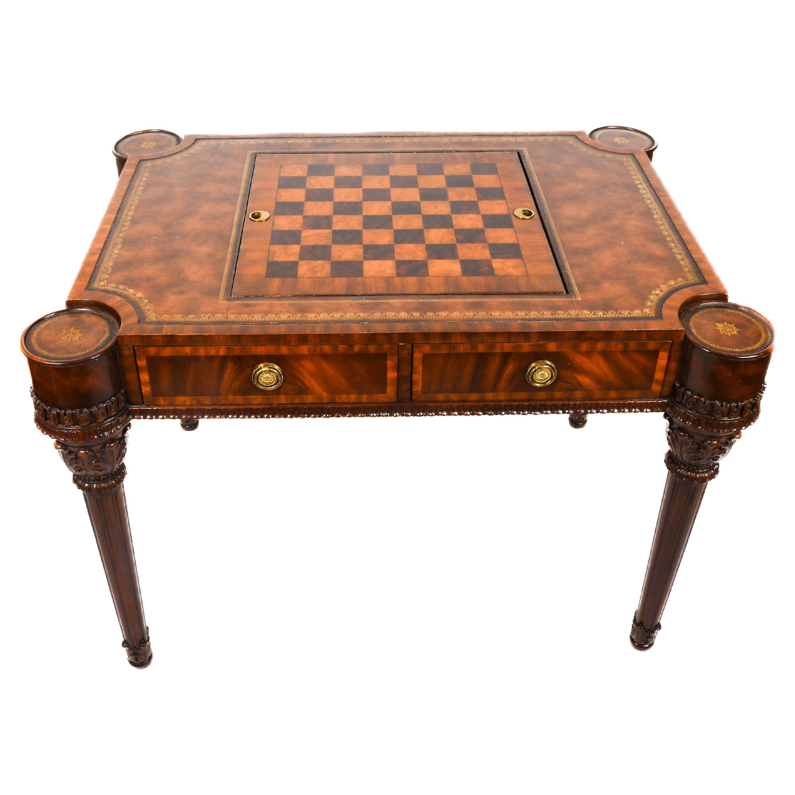 Maitland Smith Mahagoni Spieltisch im Angebot