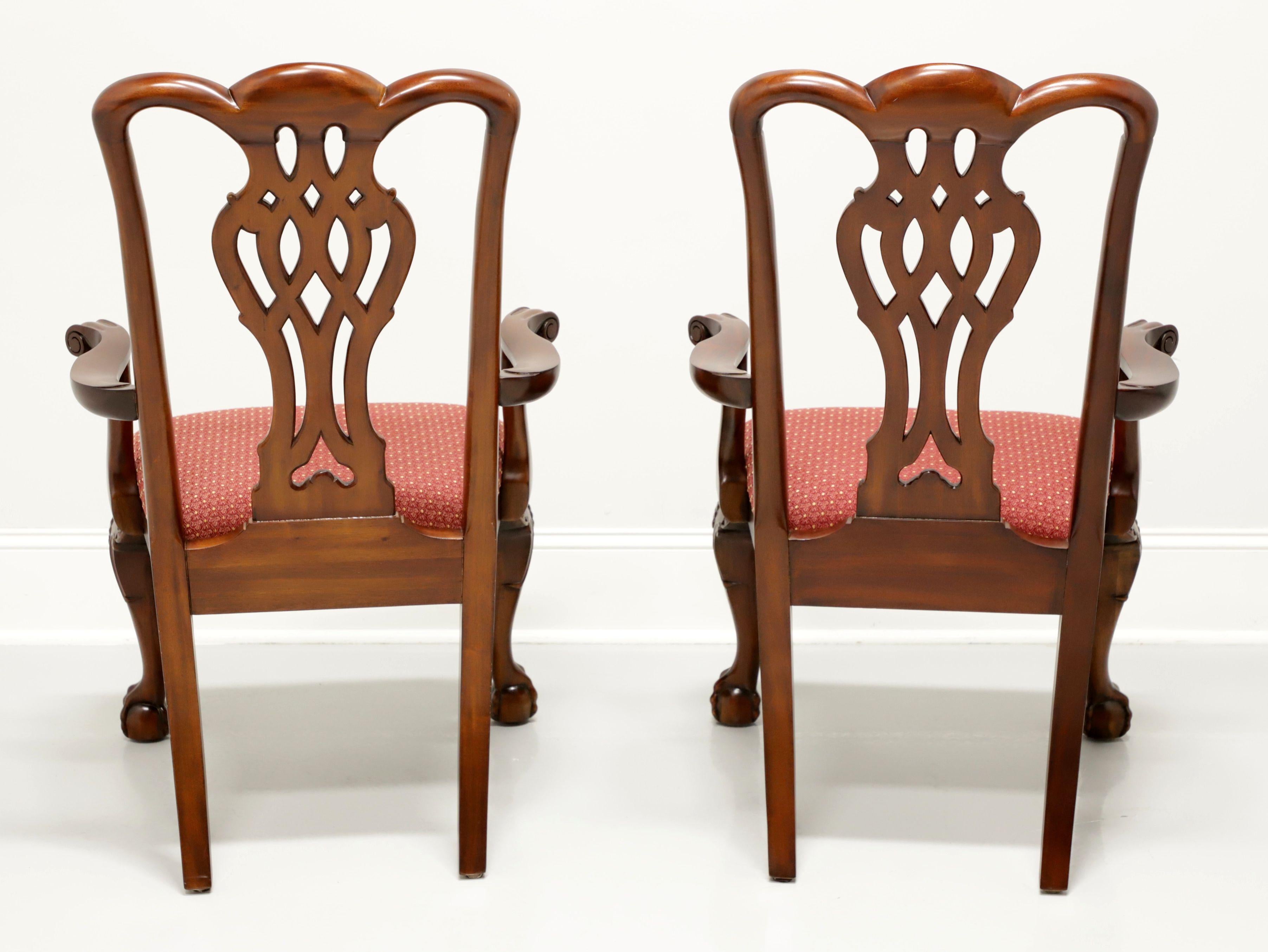 20th Century MAITLAND SMITH Mahogany Georgian Ball Claw Dining Armchairs - Pair