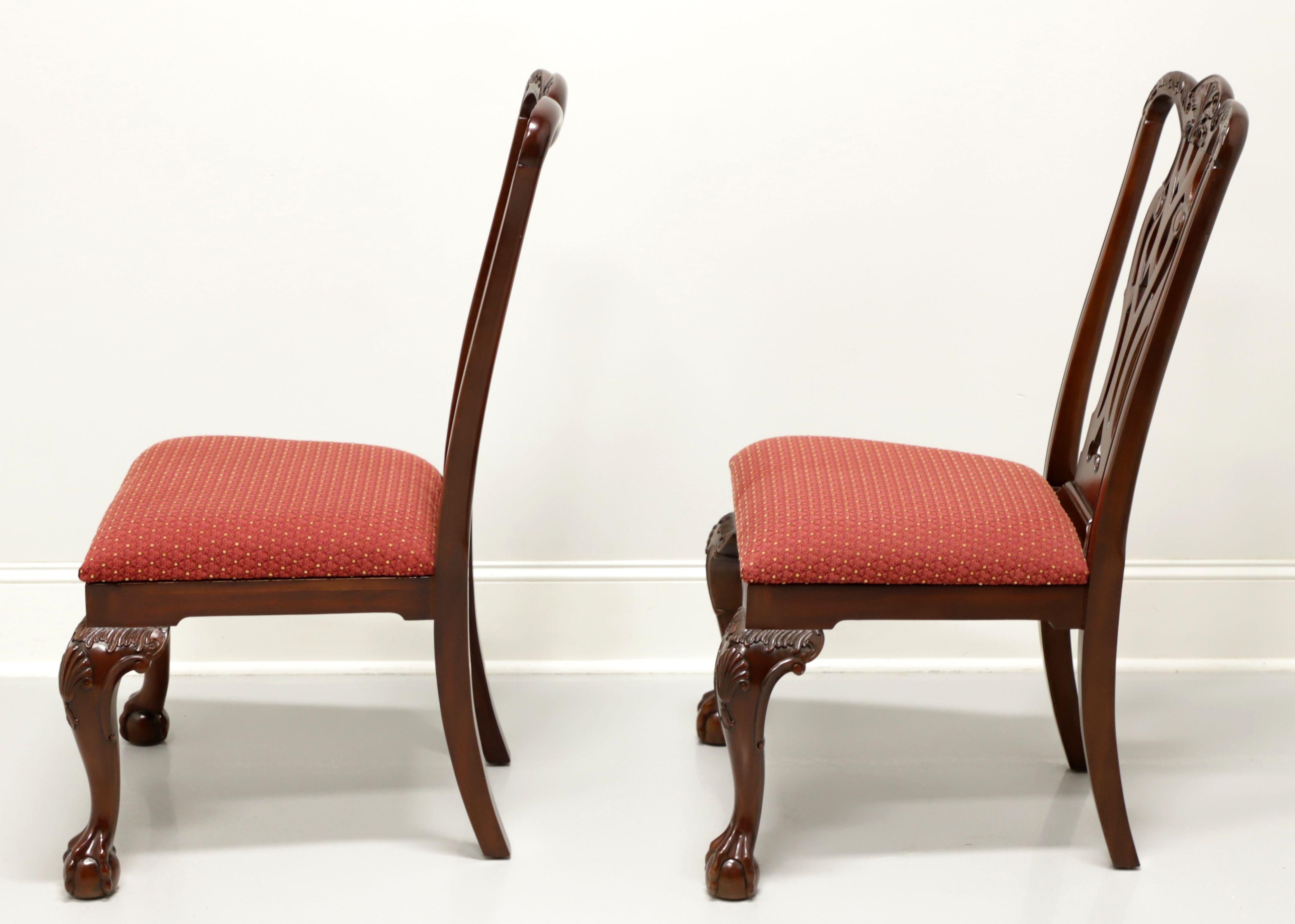 Indonesian MAITLAND SMITH Mahogany Georgian Ball Claw Dining Side Chairs - Pair A