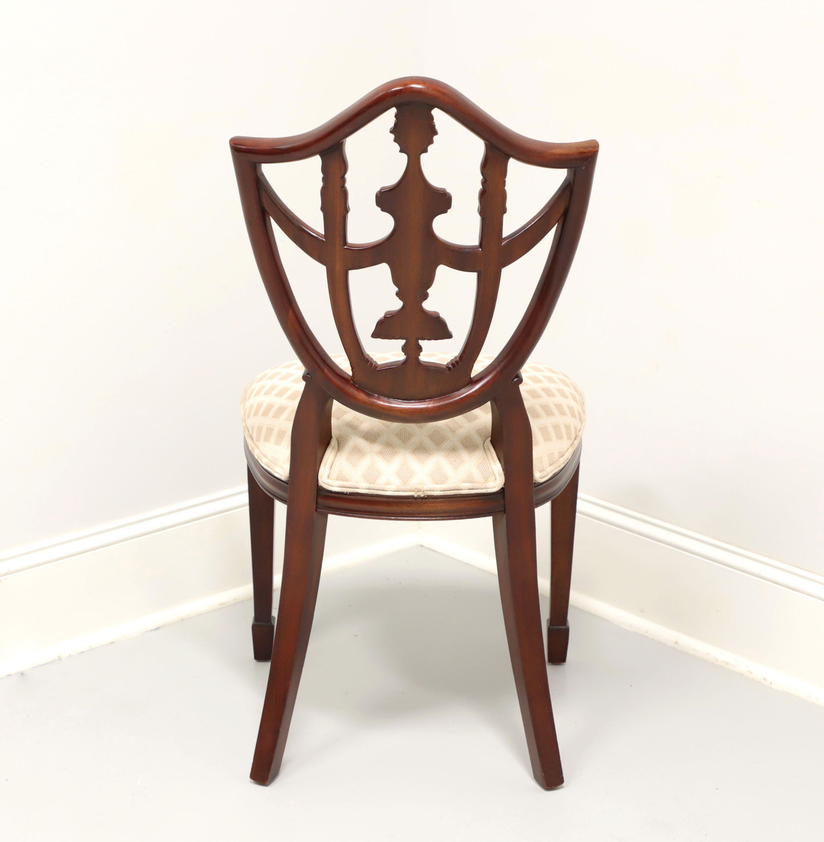 MAITLAND SMITH Mahogany Hepplewhite Style Dining Side Chair In Good Condition In Charlotte, NC